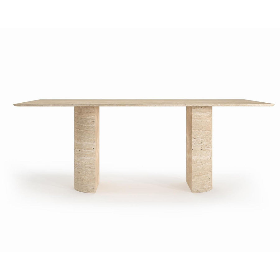 Aspen Rectangular Travertine Dining Table