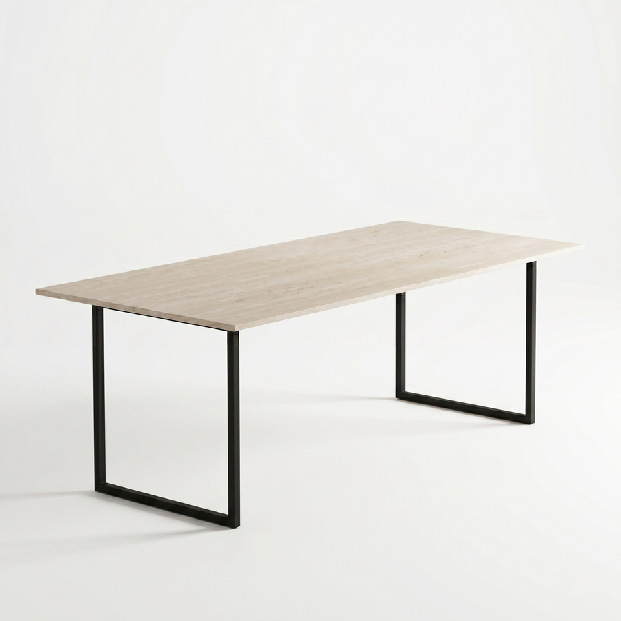 Parker Rectangular Travertine Dining Table