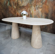 Colm Oval Travertine Dining Table