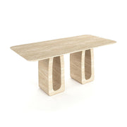 Crosby Rectangular Travertine Dining Table