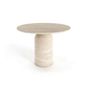 Caliga Round Travertine Table