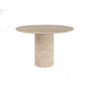 Bronte Round Travertine Dining Table