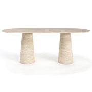 Colm Oval Travertine Dining Table