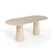 Colm Oval Travertine Dining Table