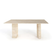 Hudson Rectangular Travertine Dining Table