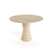Geddes Round Travertine Dining Table