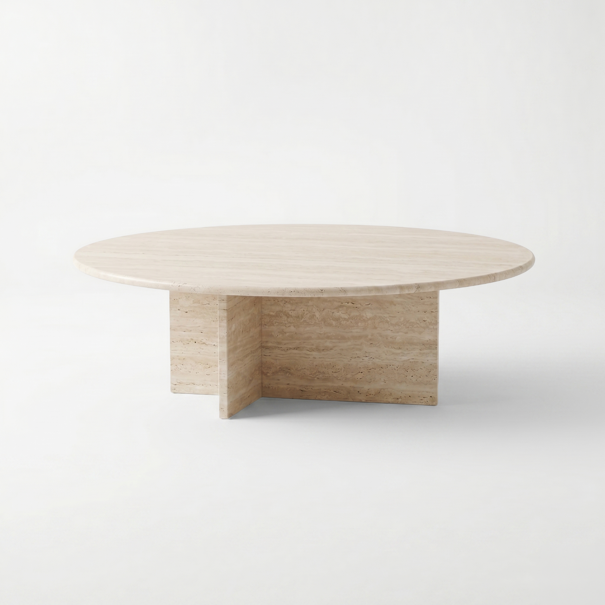 Gigi Round Travertine Coffee Table