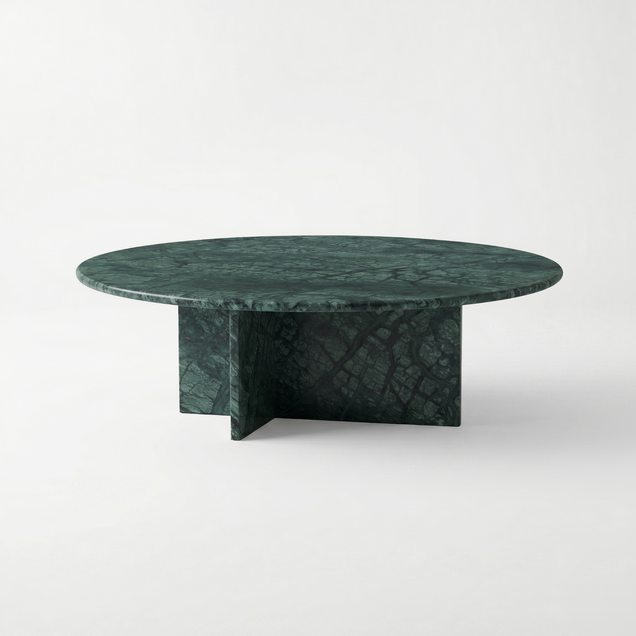 Gigi Round Verde Guatemala Green Marble Coffee Table