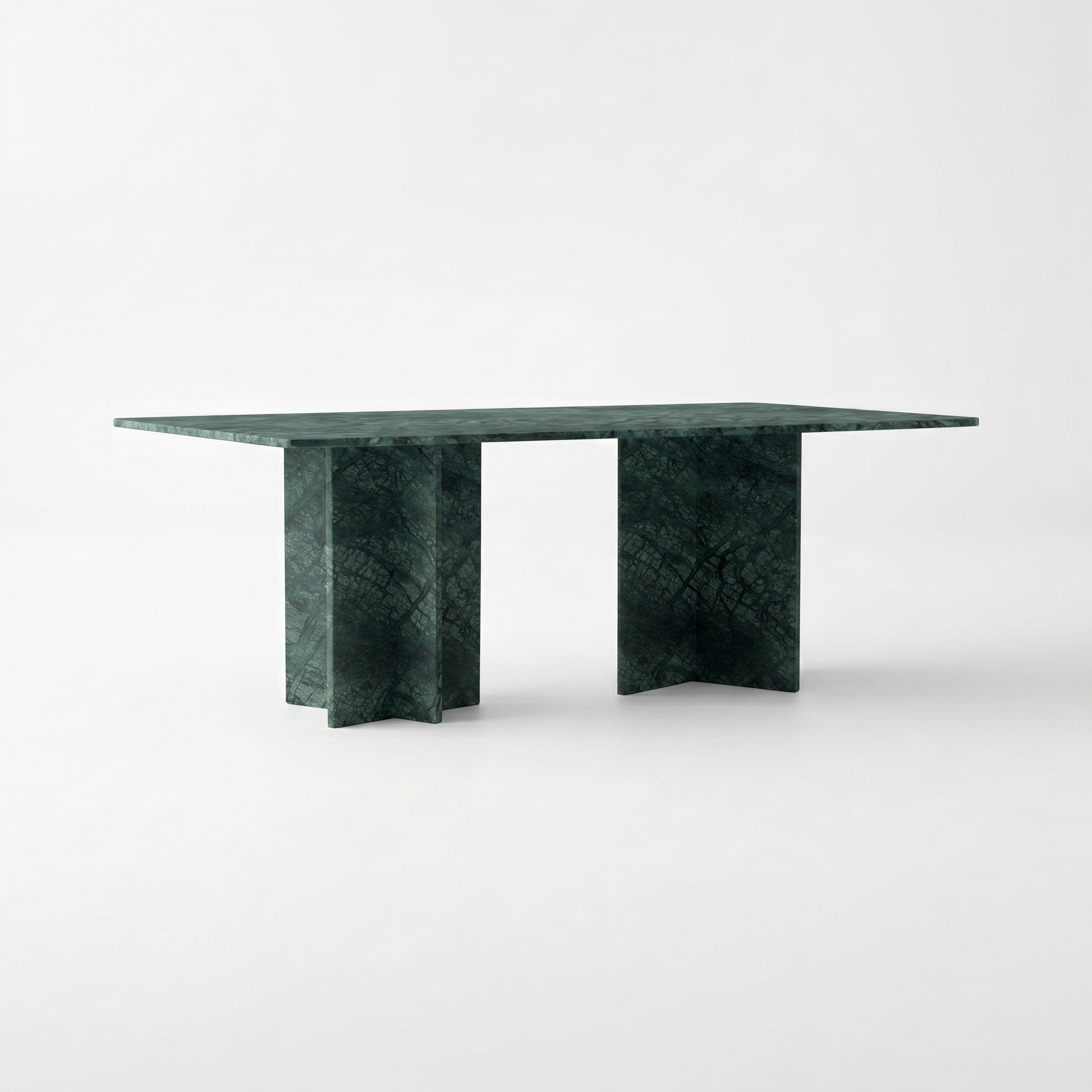 Palermo Rectangular Verde Guatemala Green Marble Dining Table