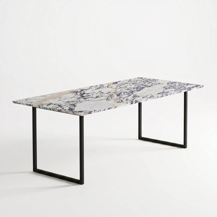 Parker Rectangular Calacatta Vioala White Dining Table