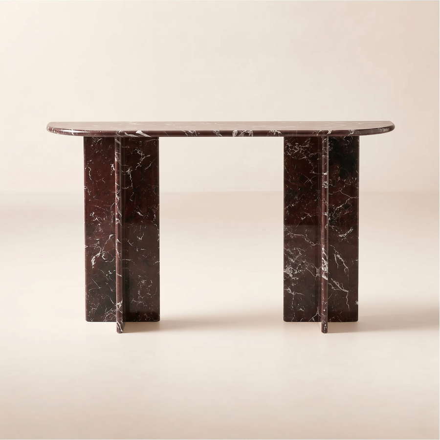 Pascal Rosso Levanto Red Marble Console Table