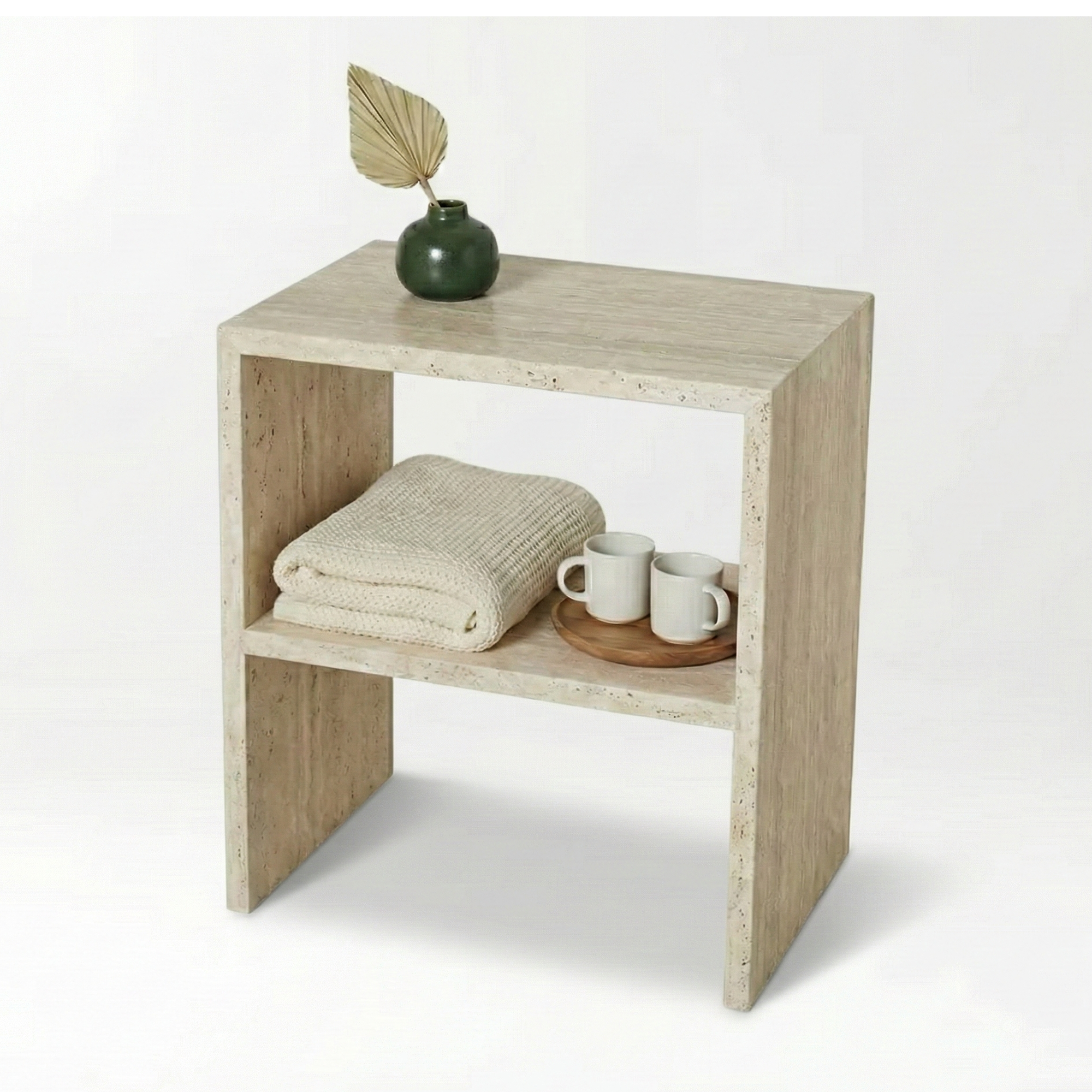 Phil Travertine Side Table